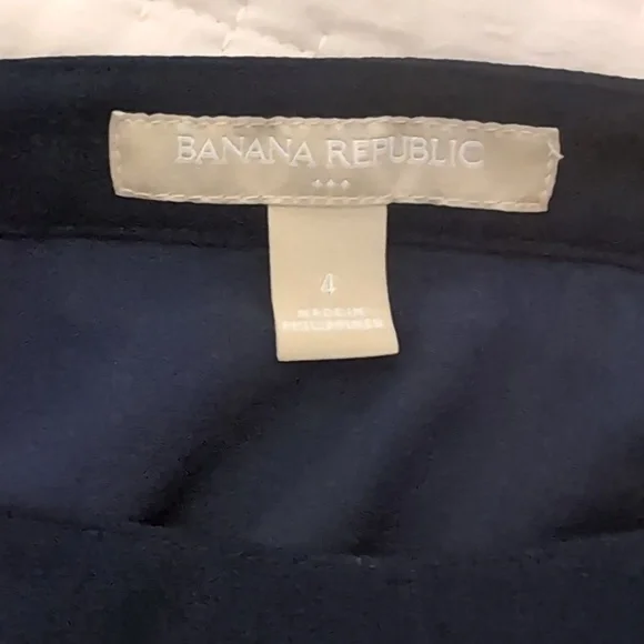 Banana Republic Size 4 Colorblock Pleated Skirt - Navy, White, and Orange - Picture 3 of 3